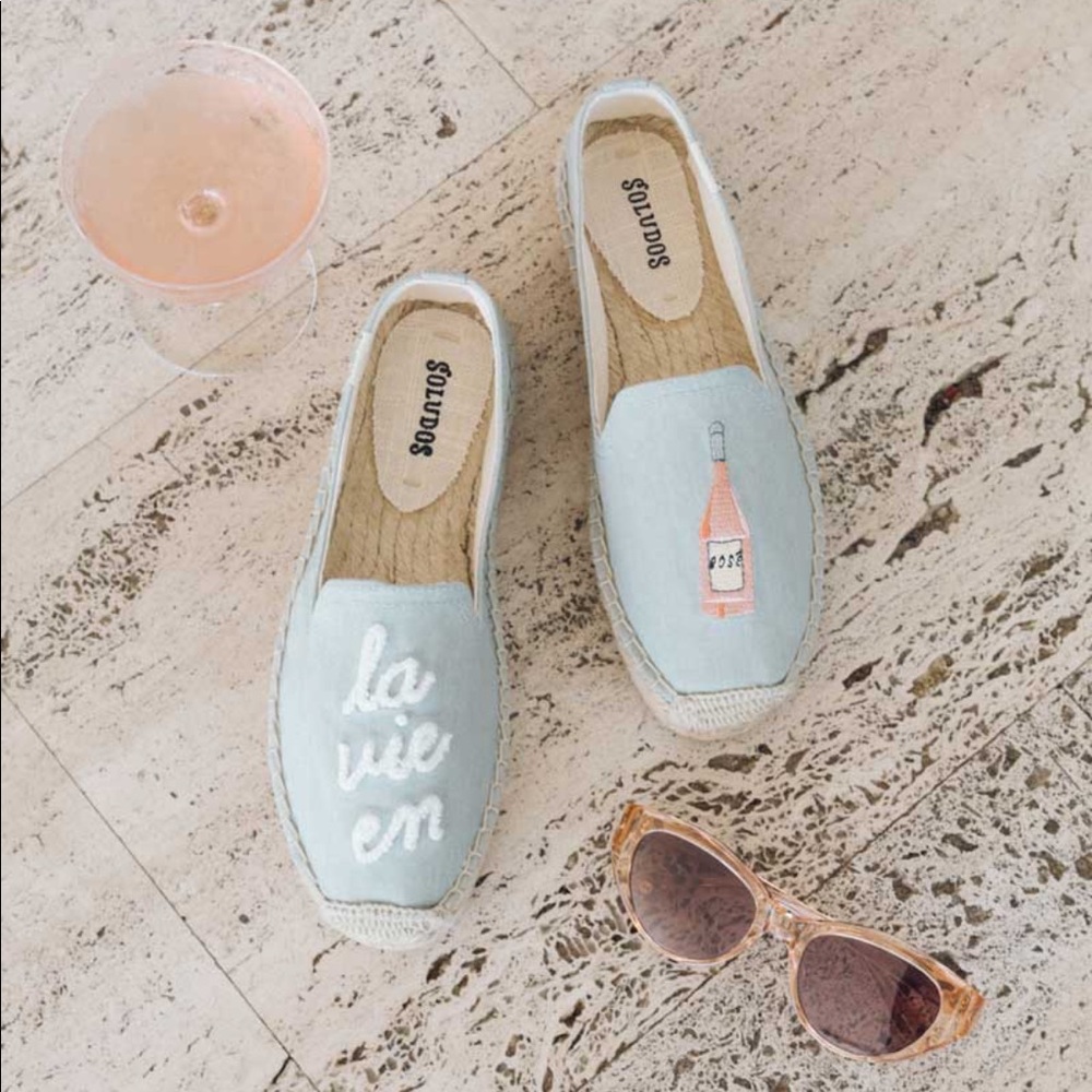 NEW in box La vie en rose Soludos smoking slipper